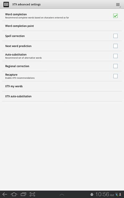 Press the return icon the necessary number of times to return to text input.