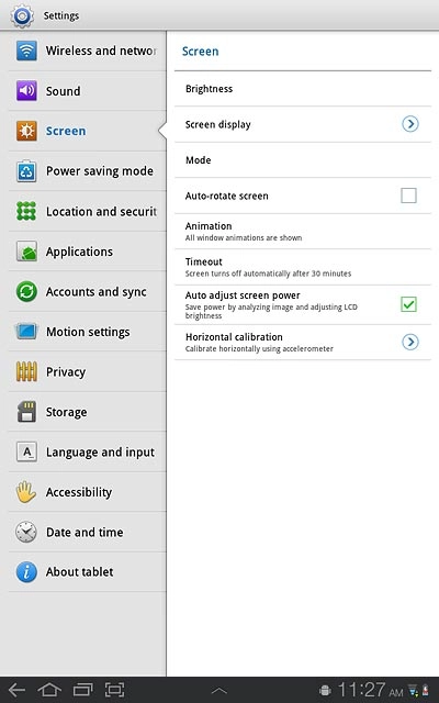 Press the home icon to return to standby mode.