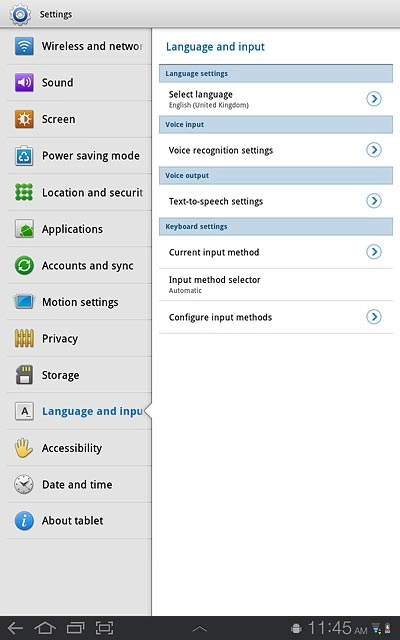 Press the home icon to return to standby mode.