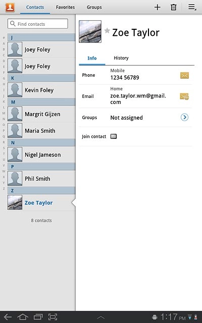 Press the home icon to return to standby mode.