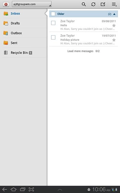 Press the home icon to return to standby mode.
