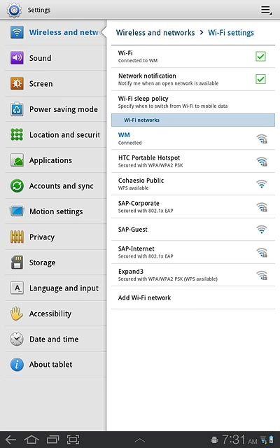 Press the home icon to return to standby mode.