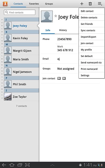 Press Import/Export.