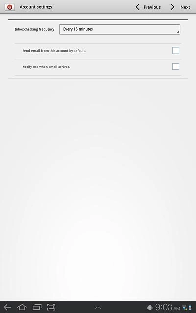 Press the drop down list next to Inbox checking frequency.