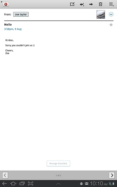 Press the delete icon.
