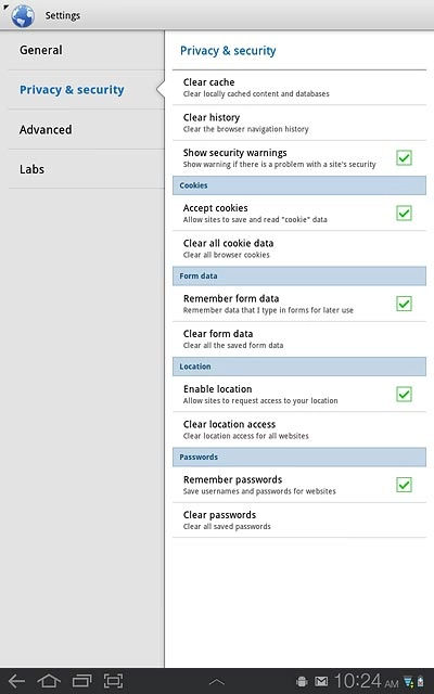Press Clear all cookie data.