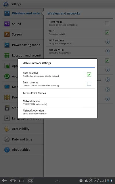 Press the home icon to return to standby mode.