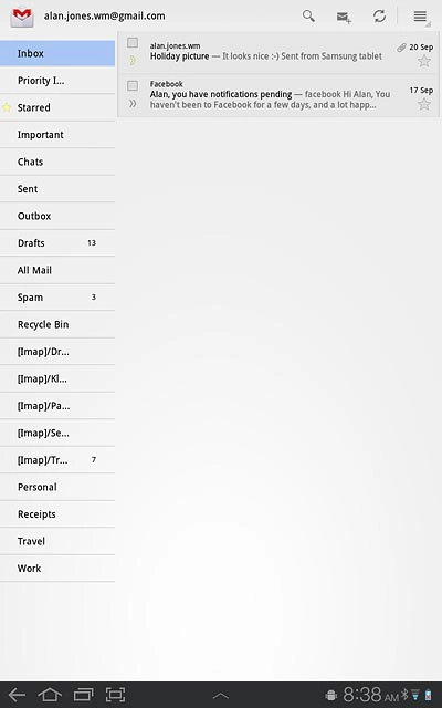 Press the compose Gmail message icon.