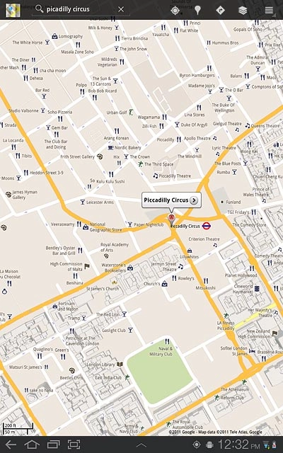 Press the layer icon.