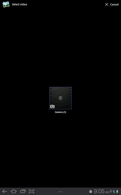 Press the required video clip.Key in a title.