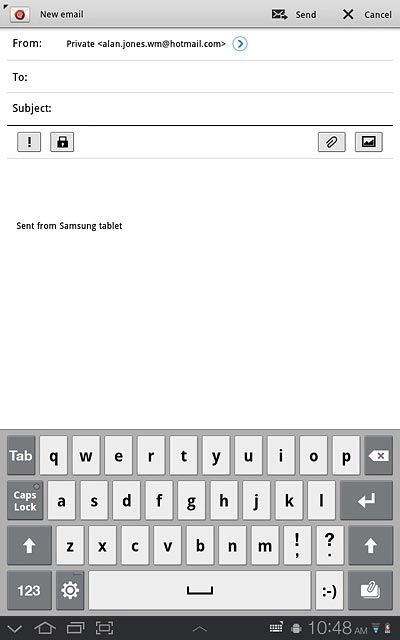 Press the settings icon.