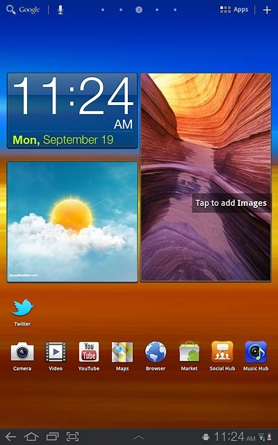 Press and hold the home icon until a pop-up menu is displayed.