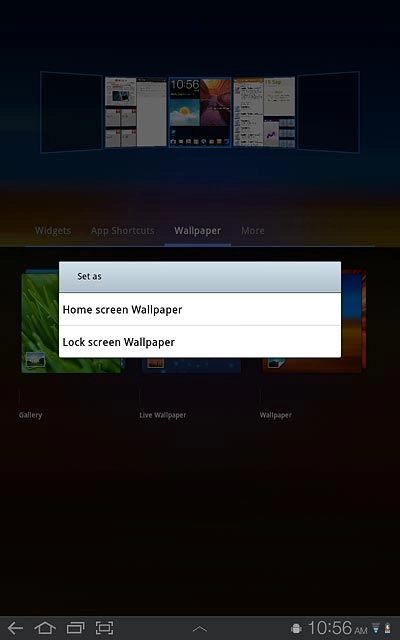 Press Home screen Wallpaper or Lock screen Wallpaper.