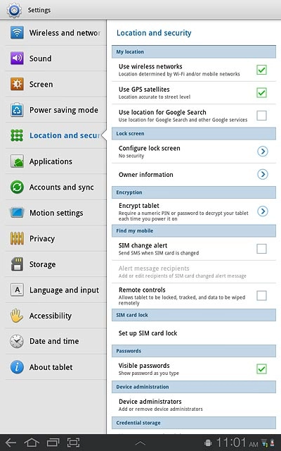Press Set up SIM card lock.