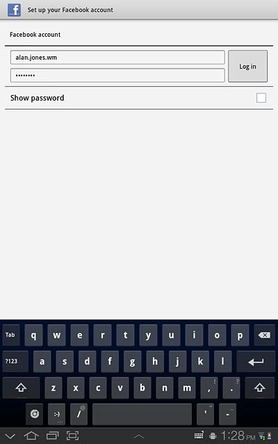Press Log in.If you select an email account:Follow the instructions on the display to enter the required information.The contacts are retrieved and added to the device's phone book.