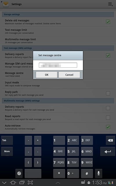 Key in +61415011501 and press OK.
