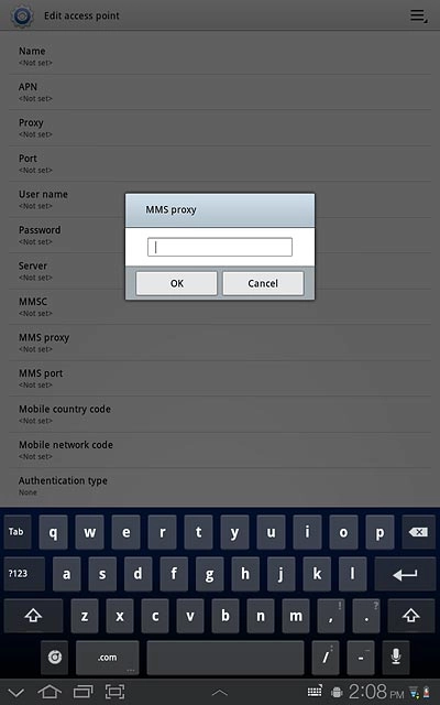 Key in 10.202.002.060 and press OK.