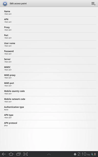 Press Authentication type.