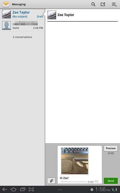 Press the new message icon.