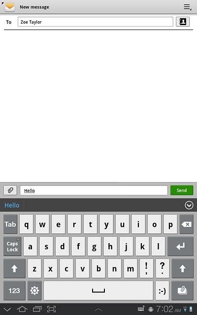 Press the attachment icon.Choose one of the following options:Insert picture, go to 4a.Insert video clip, go to 4b.Insert audio file, go to 4c.