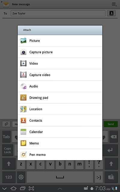 Press Picture.Go to the required folder.