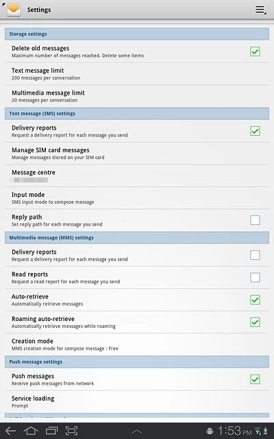 Press the home icon to return to standby mode.