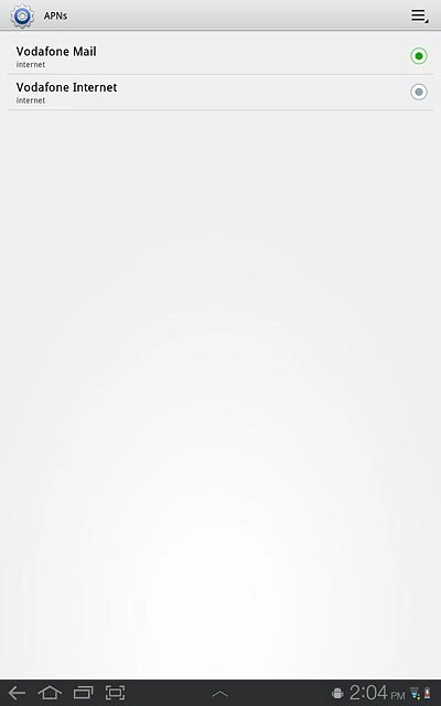 Press the menu icon.