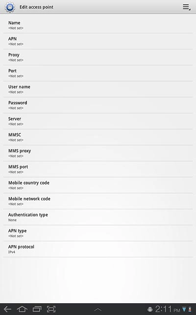 Press the menu icon.