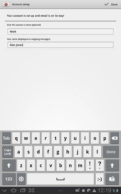 Press Done.Wait while your device retrieves new email messages.