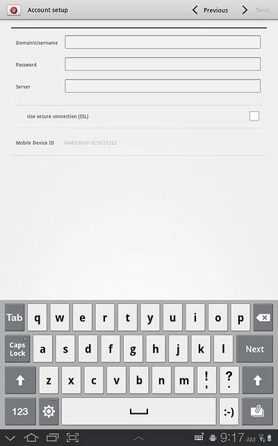Press the field next to Domain\Username and key in the domain and username separated by a 