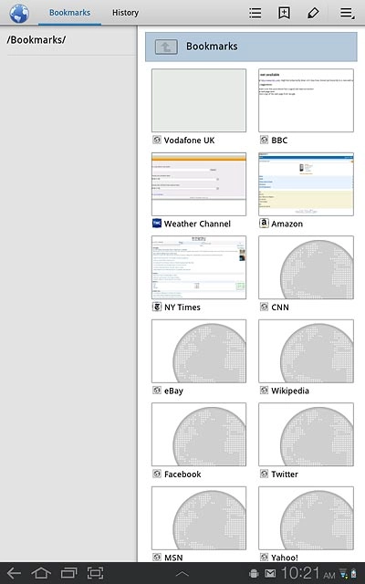 Press the add bookmark icon.Edit the name of the bookmark, if required.