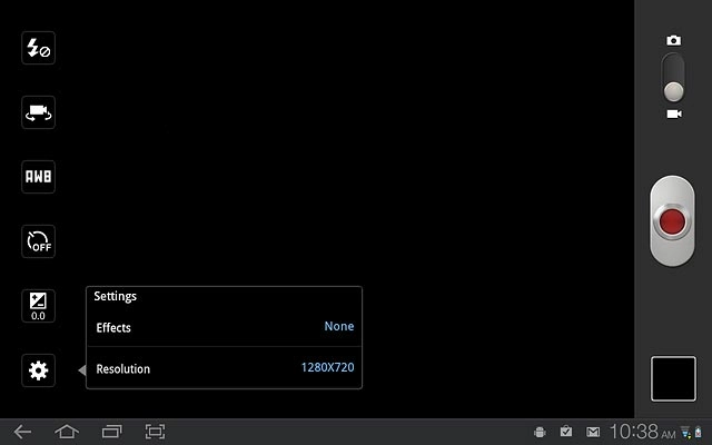 Press the return icon.