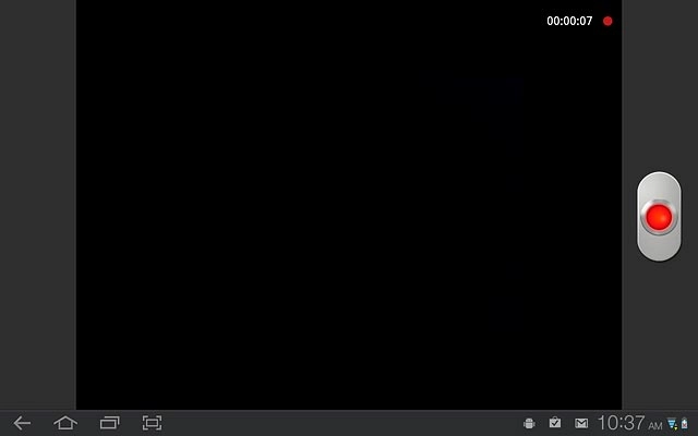 Press the record icon to stop the video recorder.The video clip is automatically saved.