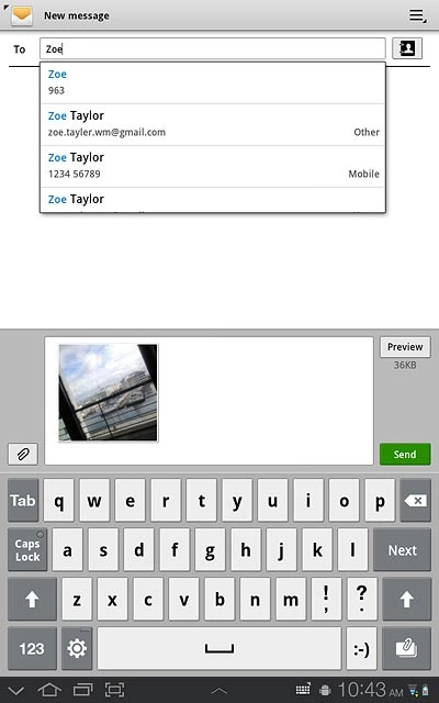 Key in the first letters of the required contact.Matching contacts are displayed.Press the required contact.