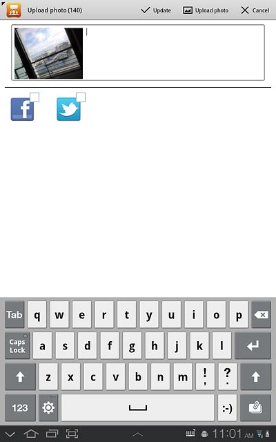 Press the Twitter icon.