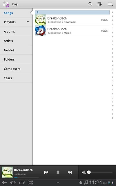 Press the create playlist icon at the top of the display.