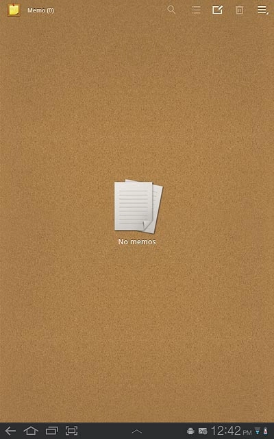 Press the create note icon.Write the required text.