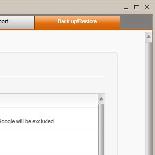 Select Back up/Restore.