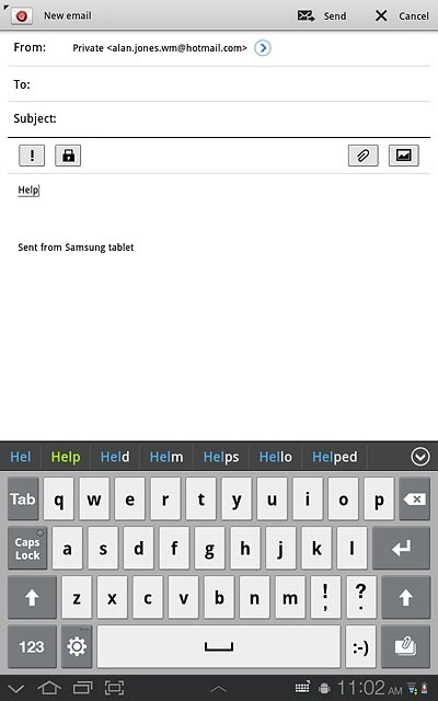 Press arrow down to see more words.
