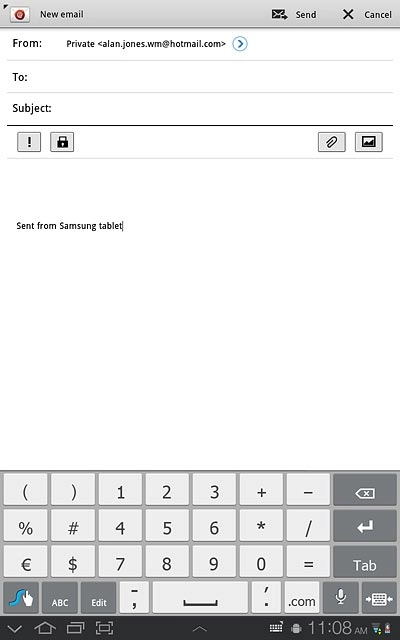 Press ABC to return to text input.