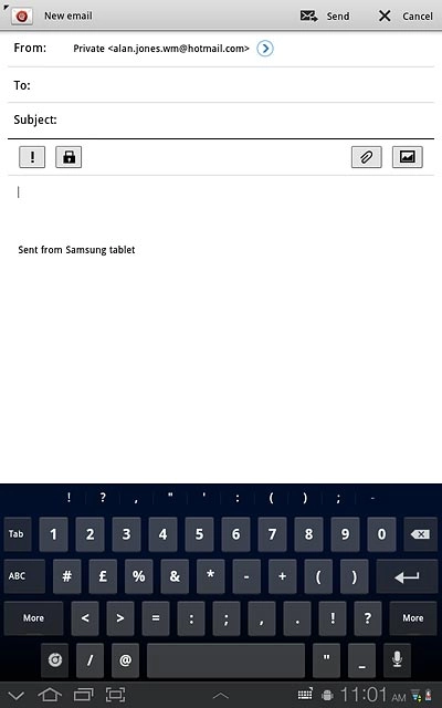 If required, press More to see more symbols.