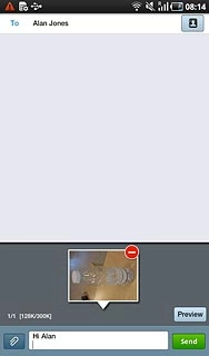 Press Send when you've finished your picture message.