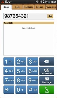 Key in the required number and press the call icon.