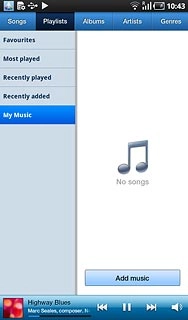 Press Add music.Go to the required audio files.