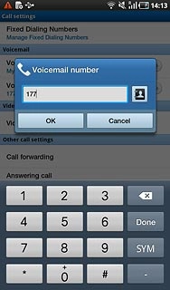 Key in +61414121121 and press OK.