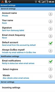 When the box next to the menu item is ticked (V), the profile has been set as the default profile.
