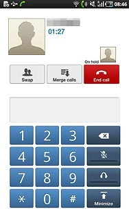 Make sure the call you want to end is active.Press End call.The active call is ended and the call on hold is automatically activated.