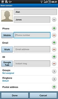Press Phone number and key in the required phone number.