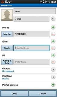 Press Email address and key in the required email address.
