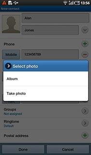 To take a new picture:Press Take photo.